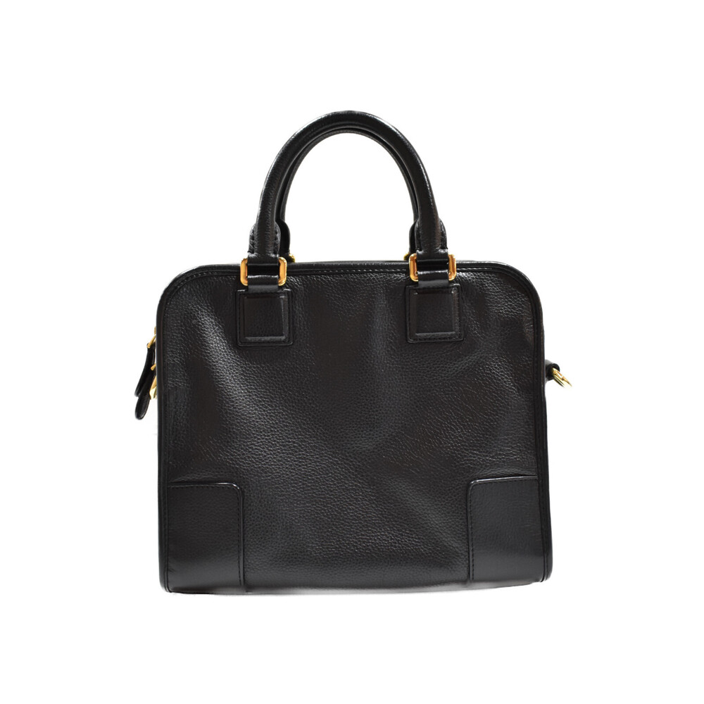 Loewe Shoulder Black Bag Handbag Cruz Leather